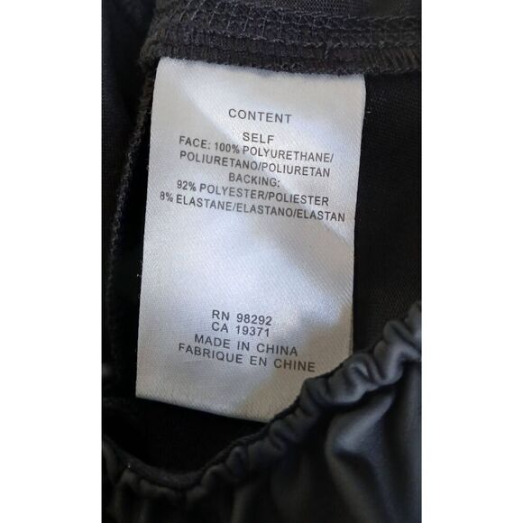 Tibi new york womens small vegan leather black hi neck bodysuit - Picture 7 of 8